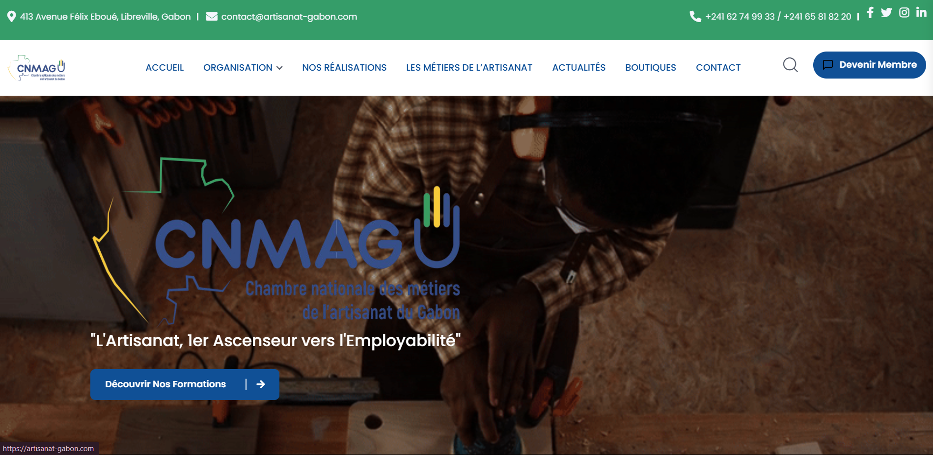 Aperçu du projet : Site web officiel – CNMAG